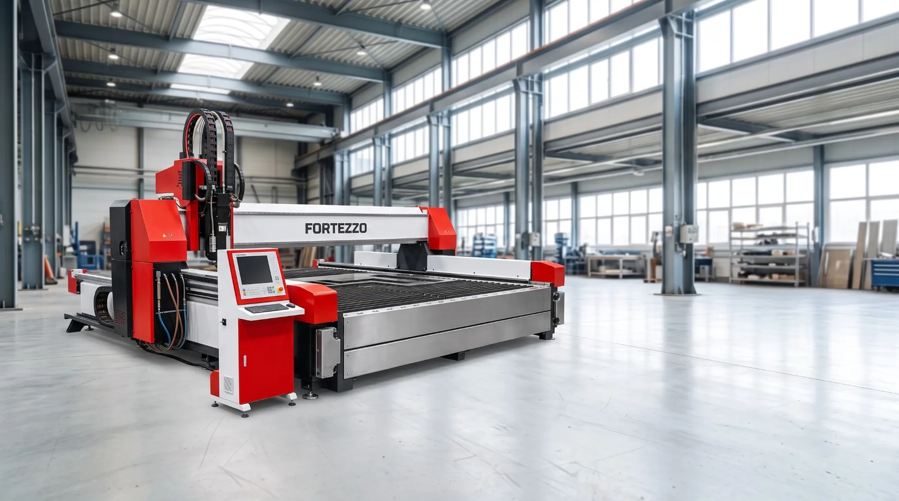Станок Fortezzo Waterjet 4020 в цехе
